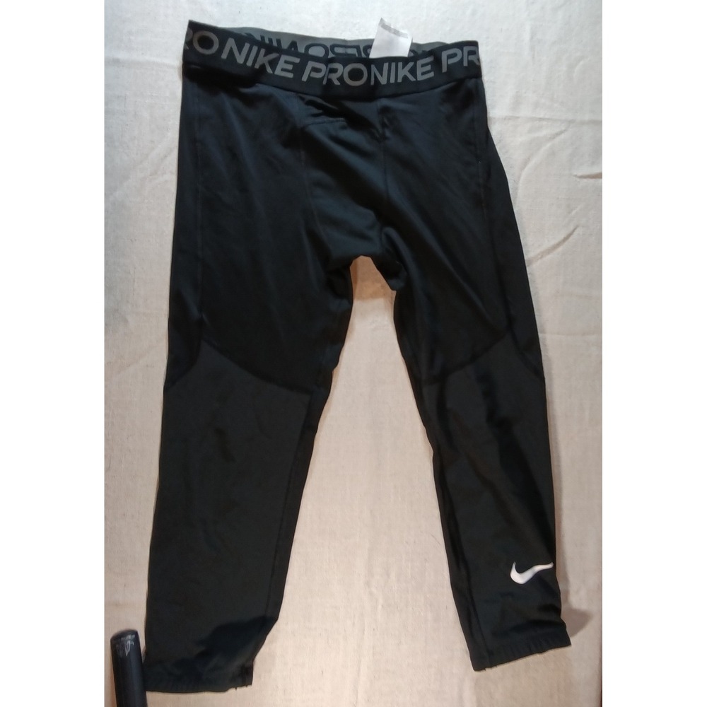 Nike Pro Dri-FIT Boys Black Compression Tights Athletic Leggings Kids XL